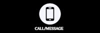 a call message icon on a black background